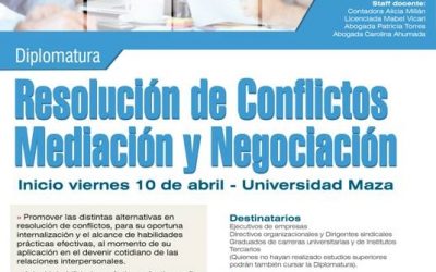 DIPLOMATURA EN RESOLUCIÓN DE CONFLICTOS, MEDIACIÓN Y NEGOCIACIÓN