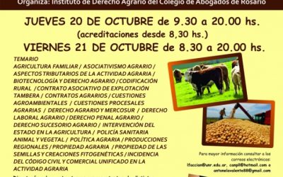 Invitacion al 11º Encuentro de Colegios de Abogados sobre temas de Derecho Agrario