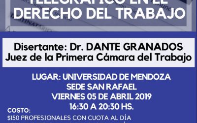 TALLER- ASPECTOS PRÁCTICOS DEL INTERCAMBIO TELEGRÁFICO EN EL DERECHO DEL TRABAJO