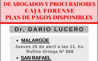 CHARLA SOBRE RÉGIMEN PREVISIONAL DE ABOGADOS Y PROCURADORES CAJA FORENSE- PLAN DE PAGOS DISPONIBLES