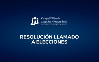 RESOLUCIÓN LLAMADO A ELECCIONES COLEGIO DE ABOGADOS